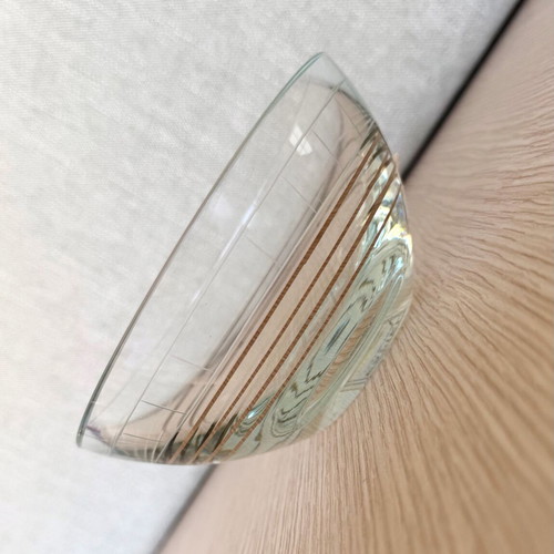 Crystal Bowl Espiel Collection Hand Made with Gold Details