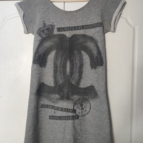 Naiba women's winter short-sleeve dress like new, gray, size M