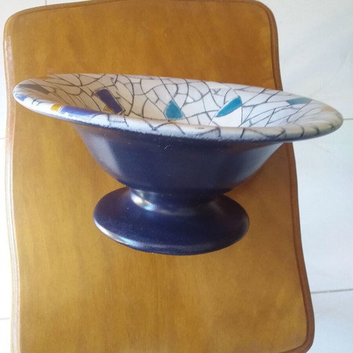 Ceramic fondue pot new, 20 cm diameter, 9 cm height