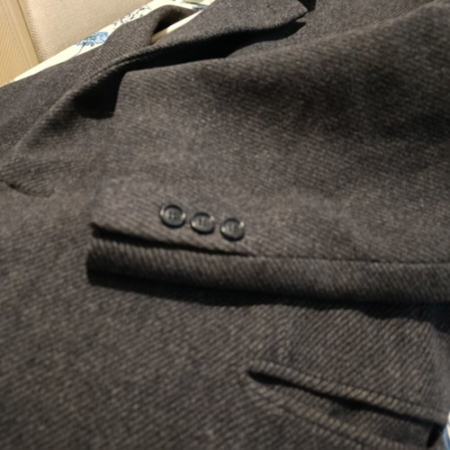 Men's wool coat gray like new, size XL