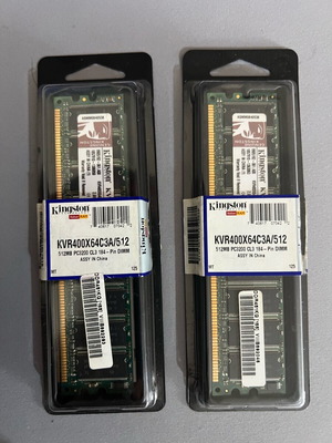 Kingston DDR400 Memory 2×512MB like new, PC3200