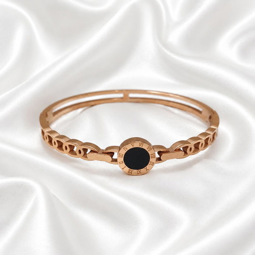 Steel bracelet rose gold with enamel and easy clasp new