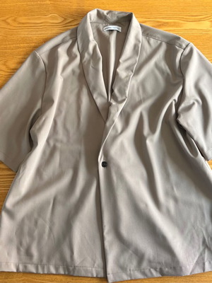 Bershka men's short sleeve shirt jacket XL, beige