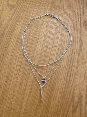 Triple silver necklace