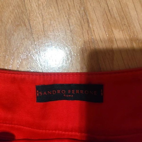 Sandro Ferrone Red Cotton Stretch Summer Skirt Size S Like New