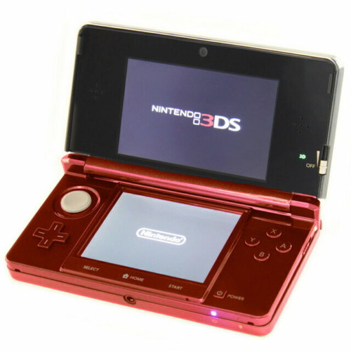Nintendo 3DS console red used