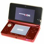 Nintendo 3DS console red used