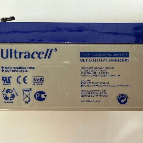 Ultracell UL1.3-12 12V 1.3Ah Lead Rechargeable Battery