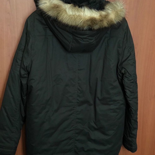 Losan parka jacket new, green with fur hood size M