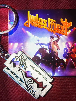 Judas Priest British Steel metal keychain new