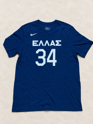 Nike Giannis Antetokounmpo Ελλάδα #34 Dri-FIT μπλουζάκι σε σκούρο μπλε