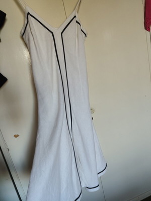 Zara white linen summer dress like new
