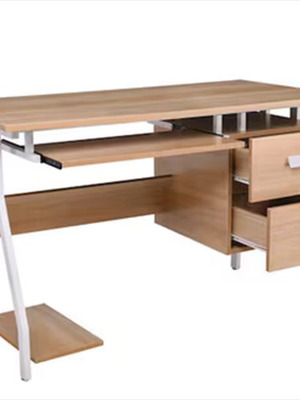 Sonoma wooden desk with metal legs, like new