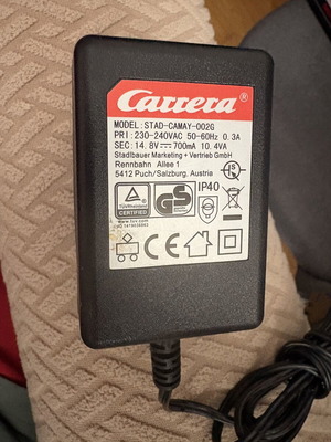 Carrera GO!!! power supply 14.8V 700mA like new