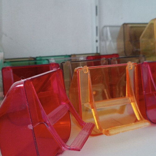 Parakeet food holder, various colors