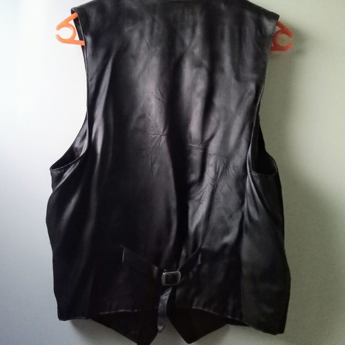S.Oliver men's suede vest size S like new, black