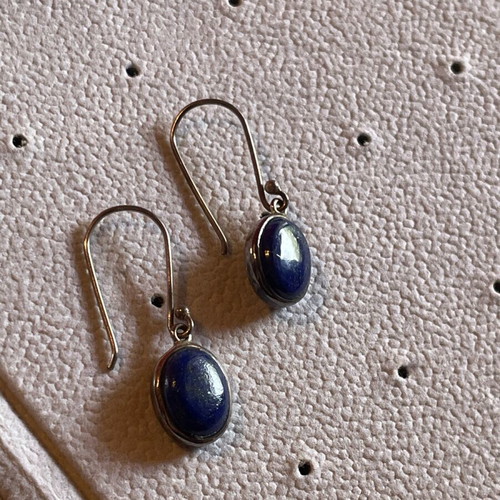 Handmade silver earrings Lapis lazuli like new