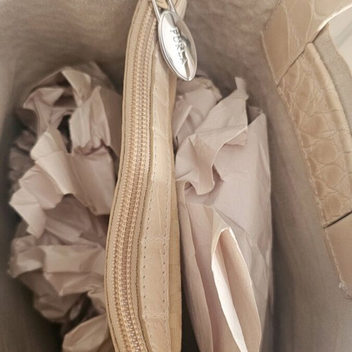 Furla leather handbag beige like new