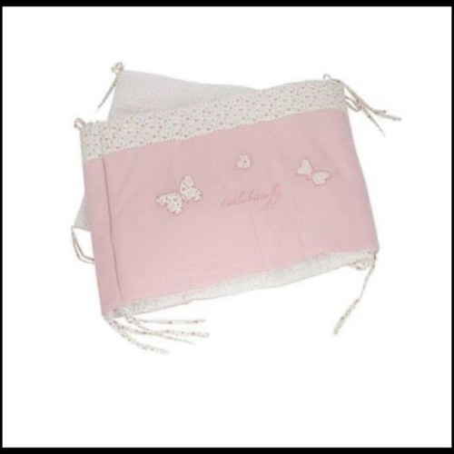 Bella Butterfly crib bumper and baby quilt used Laura Ashley