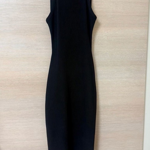 Bershka Night Out Maxi Pencil Backless Dress New Black