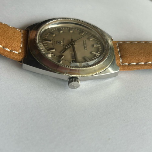 Citizen Crystal Seven watch used, men's, beige and silver