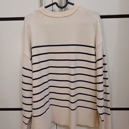 Zara women's blouse like new, white with blue stripes, size M