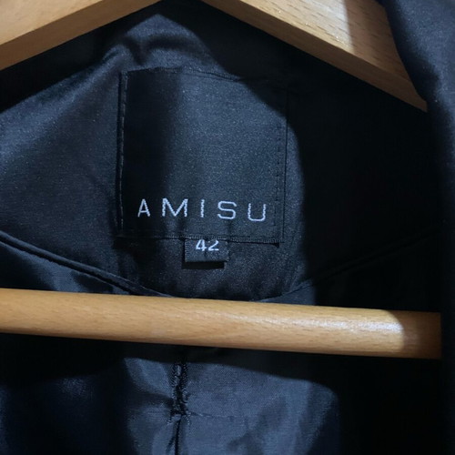 Amisu jacket size 42 like new, black satin fabric