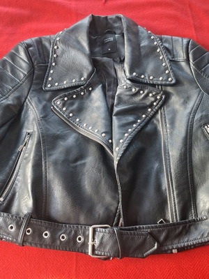 Δερματίνη τζάκετ Calliopi καινούρια γκοθικ στυλ με τρουκς μέγεθος Μ