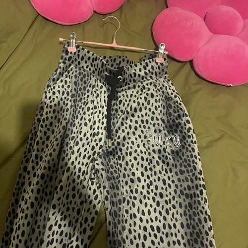 Juicy Couture Grey Leopard Velvet Set New XS Size