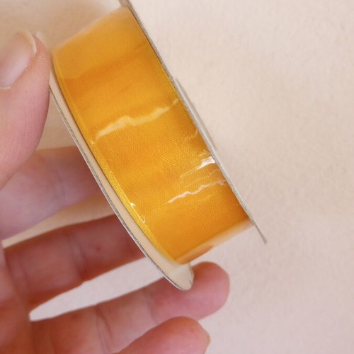 Organza ribbon 2.5 cm wide, 25 yards, new, croc color
