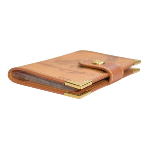 Alviero Martini 1A Classe Geo Classic Card Holder like new, brown map design