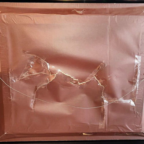 Oil painting on canvas signed by S. Loukisa, used, 70×60 cm with frame