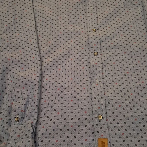 Americanino men's shirt slim fit, size XXL, like new, blue geometric pattern