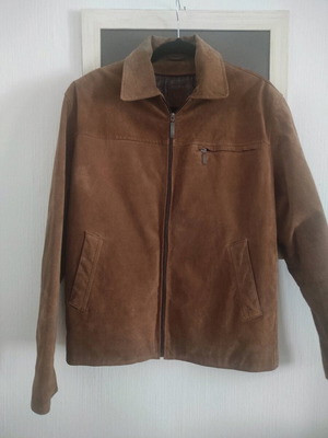 Glou Collection leather jacket used, brown, size M