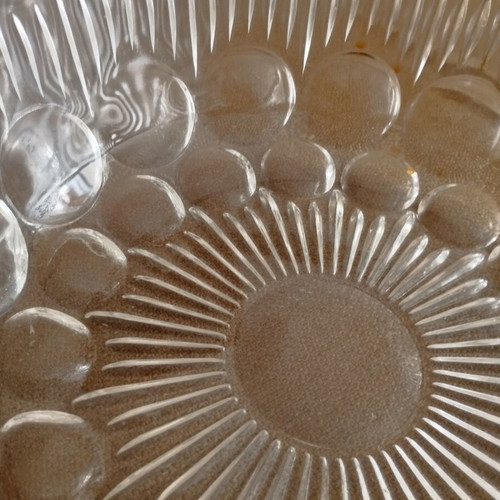 Vintage Crystal Salad Bowl 23cm with Silver Rim like new plus Bonus Small Bowl