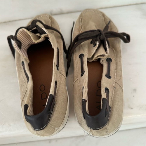 Aldo canvas men's shoes used, size 41, beige