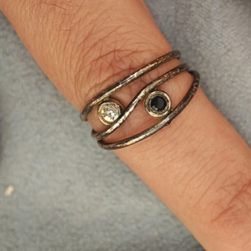 Ring in silver color used