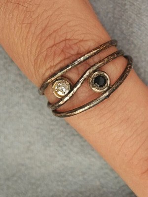 Ring in silver color used