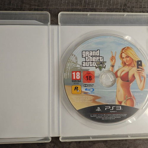 Grand Theft Auto GTA V PS3 game, original with printed cover