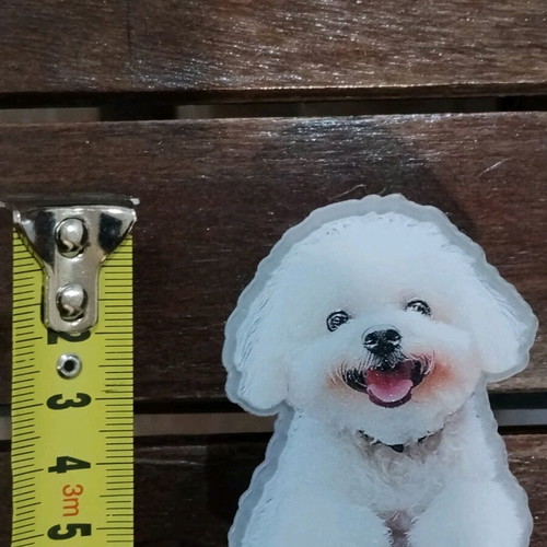 Decorative clip with Bichon Frisé dog new