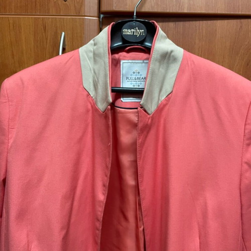 Pull&Bear women's jacket used, salmon color, size large