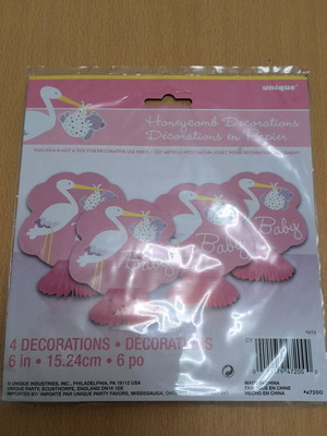 Table decorations for baby shower and gender reveal party pink new