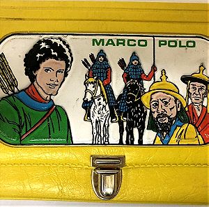 Vintage Κασετίνα για μολυβια και στυλό παλαιό σχολικό 80es Marco Pollo