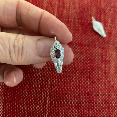 Silver 925 earrings with tourmaline, new