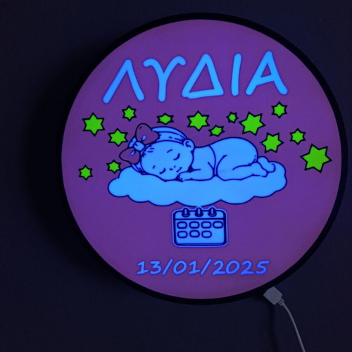 Personalized LED Baby Birth Light New