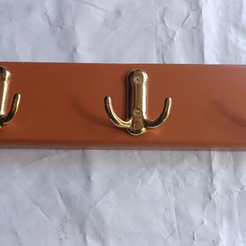Handmade wooden coat rack 60cm new, with 5 double hooks