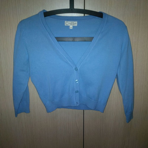 New Look bolero size M, blue, like new with 3/4 sleeves