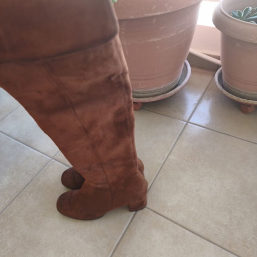 Tsakiris Mallas leather boots used, brown, size 38, soft heel