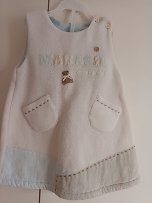 Marasil baby dress 18 months like new, fleece sleeveless
