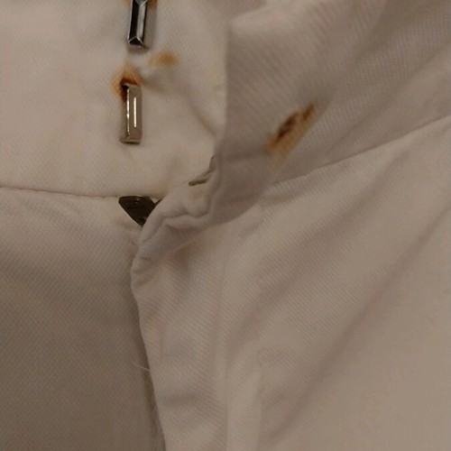 Sara Laurens pants used, white, size L with clasp defect